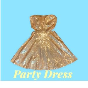 Forever 21 Strapless Sequin Party Dress
